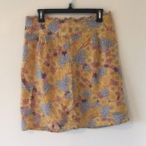 Anthro pencil skirt-mustard yellow-Tulle brand